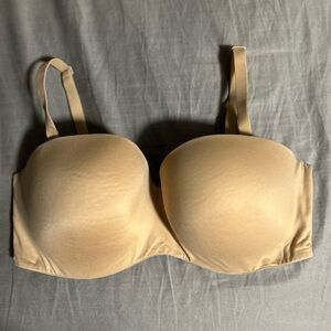 Victoria's Secret Body By Victoria Lined Strapless Beige Bra Size 34DDD